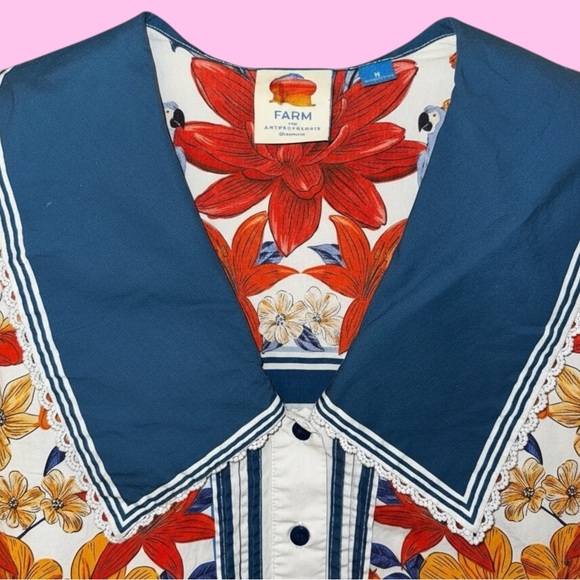 FARM Rio Florisbela Buttondown Collared Top - Picture 2 of 4